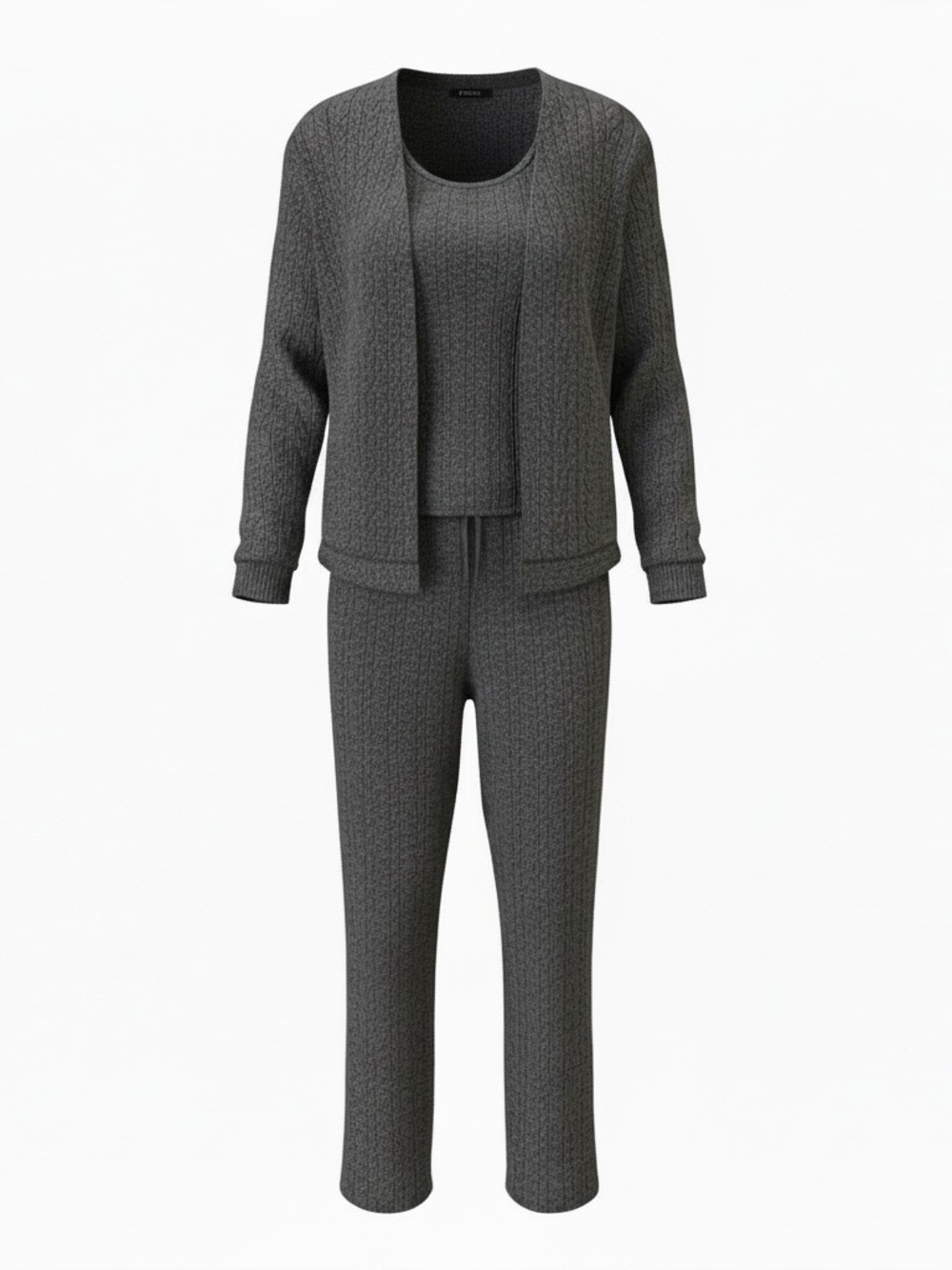 Live2Lounge 3-Piece Textured Lounge Set - Charcoal